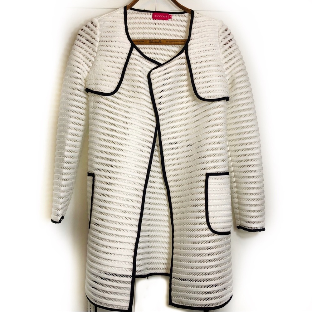 Cutout open front Spring trench coat jacket